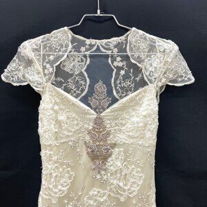 Claire Pettibone Lace Sheath Wedding Gown